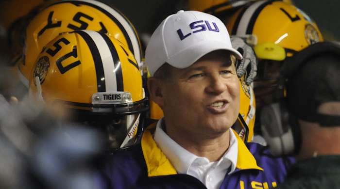 LSU head coach Les Miles